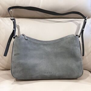 Michael Kors Nolita Medium Nubuck Convertible Shoulder Bag Storm, New with Tag